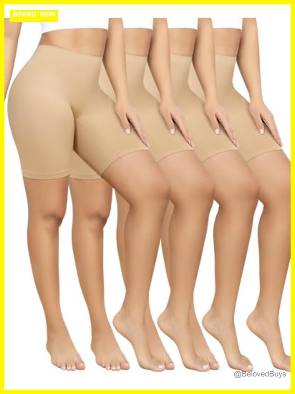 Seamless Anti Chafing Slip Shorts Under Dress Smooth Stretch Yoga Biker
